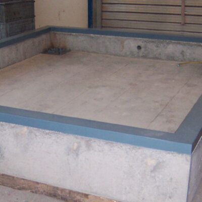 Foundation trough for a 5 t - floor scale