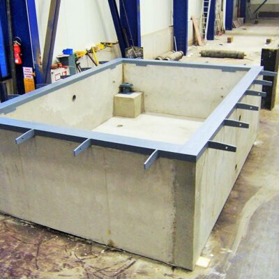 Foundation trough for a 40 t - floor scale