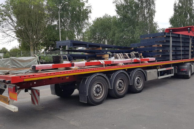 Scale components loaded ready for transport